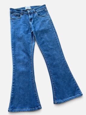 Madcap England Blue Denim Flare Women’s Flare Leg Sz 30W 29L Retro 70s Style